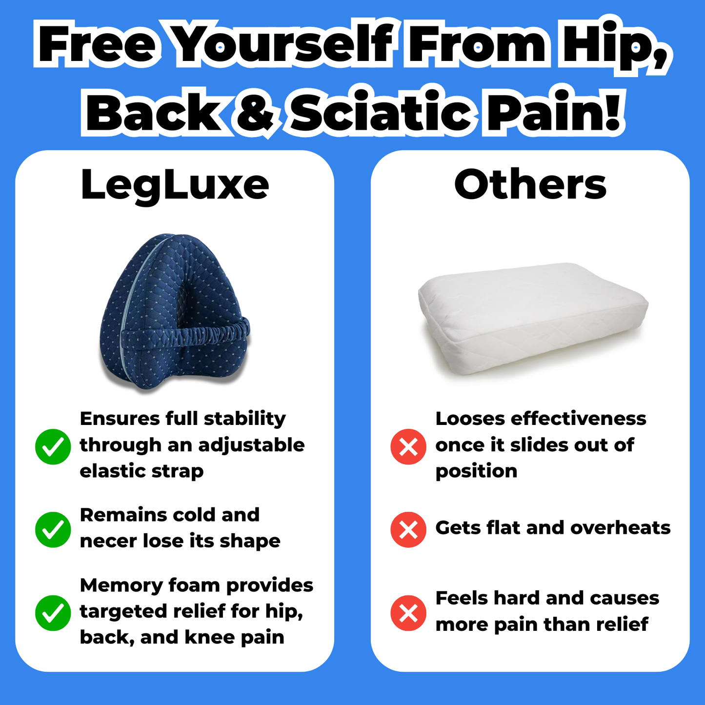 LegLuxe Ergonomic Pillow